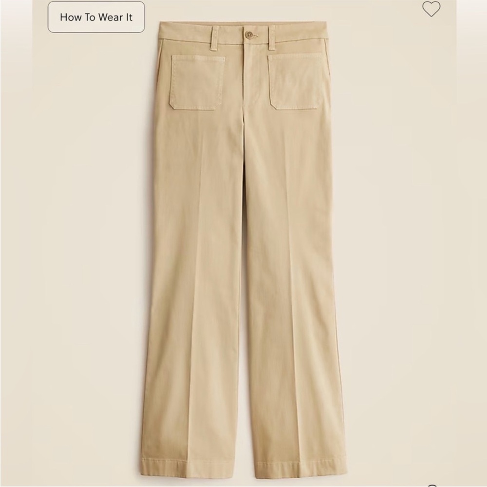 BOGO! J. Crew Charley Kickout Cropped Pant In Chino Beige Buckthorn 26
